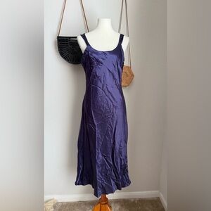Inner Most Purple Silk Slip Nightie Nightgown, Size Medium